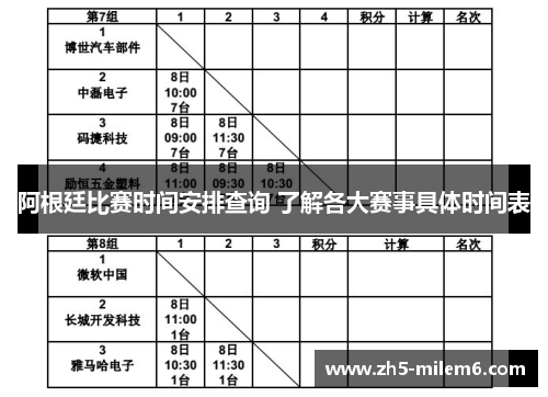 阿根廷比赛时间安排查询 了解各大赛事具体时间表 阿根廷比赛时间安排查询 了解各大赛事具体时间表